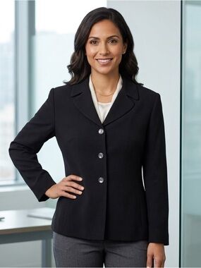 ⁠CLIO 2 SUIT Vintage Black 3-Button Tailored Blazer Jacket Size 14⁠